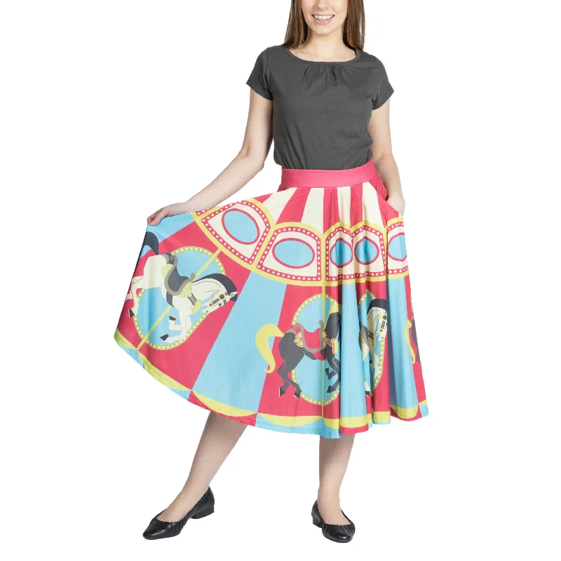 Merry-Go-Round Twirl SkirtMidi Skirt