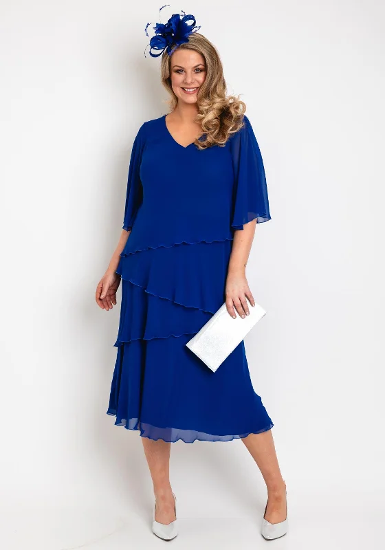 Allison Chiffon Layered Top & Skirt Two Piece, Royal BlueGypsy Skirt