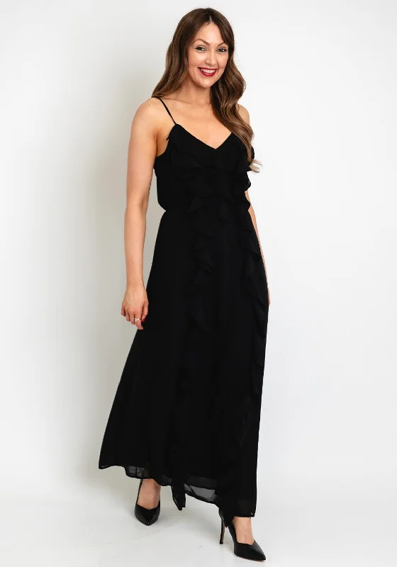 Vero Moda Holly Frill Panel Maxi Dress, BlackPeplum Dress