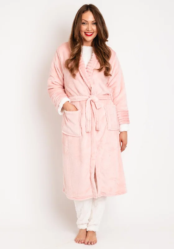 Indigo Sky Jungle Brights Ripple Fleece Dressing Gown, PinkKaftan Dress