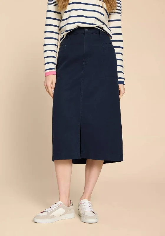 White Stuff Penny Midi Skirt, Dark NavyLayered Skirt