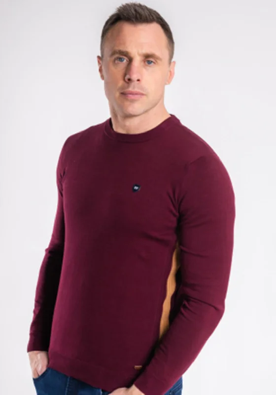 XV Kings by Tommy Bowe Avondale Crew Neck Sweater, Plummet SplitLace-Up Knit Tops