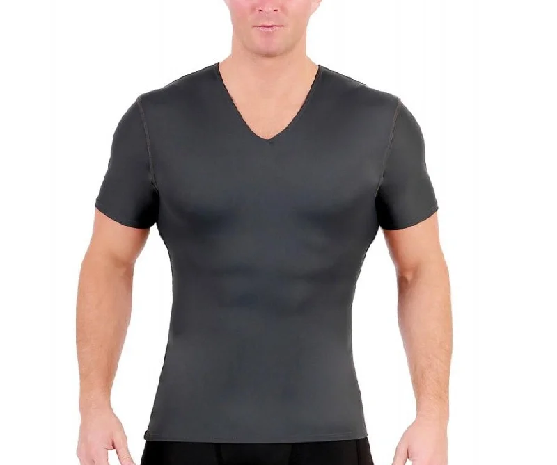 Fleece Short Sleeve TopsInsta Slim Big and Tall Medium Compression Short Sleeve V-Neck 2VAT001BT