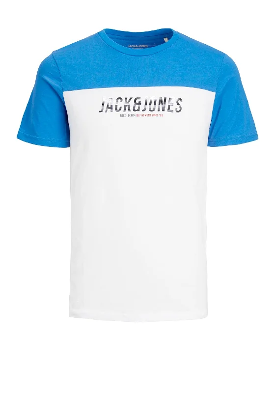 Slim Fit Short Sleeve TopsJack & Jones Boys Edan Short Sleeve Tee, French Blue