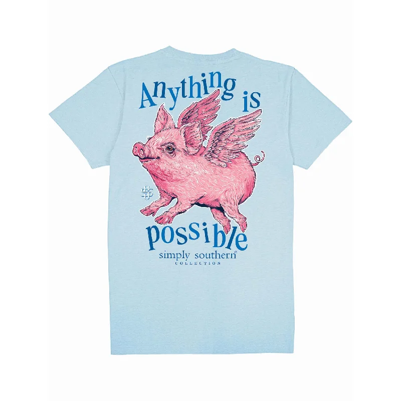 Fleece Short Sleeve TopsYouth Pigs Fly Short Sleeve T-Shirt