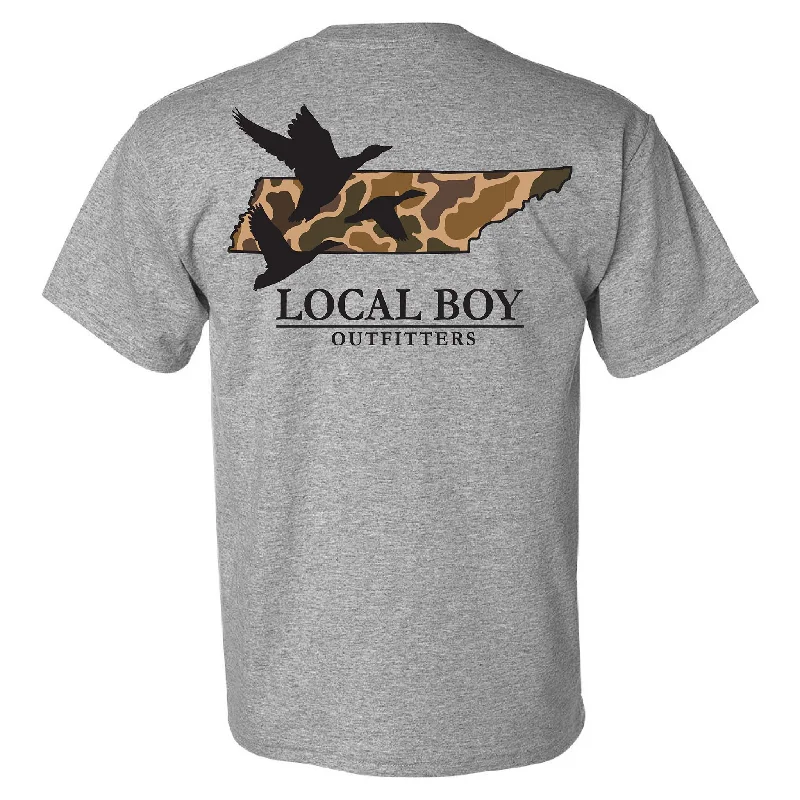 Formal Short Sleeve TopsTennessee Camo State Short Sleeve T-Shirt in Oxford Grey