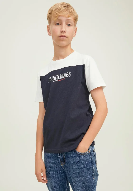 Longline Short Sleeve TopsJJack & Jones Boys Edan Short Sleeve Tee, Navy Blazer