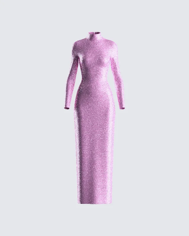 Sy Pink Shimmer Knit Maxi DressUtility Dress