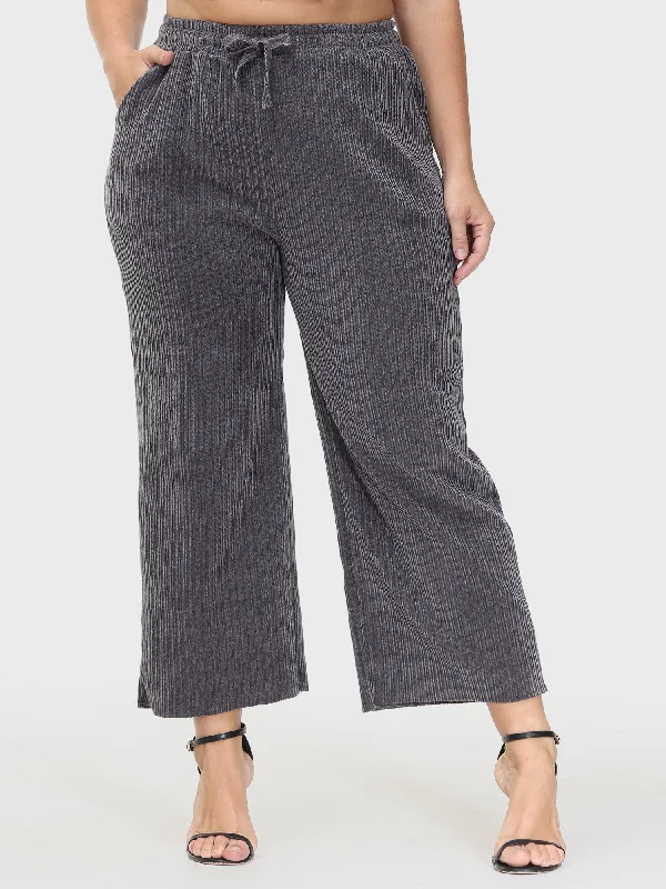 Wool PantsWide Leg High-Waisted Straight Corduroy Pants