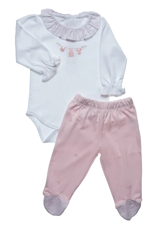 PalazzosBaby Clothesline Ruffle Collar Pima Body and Pants