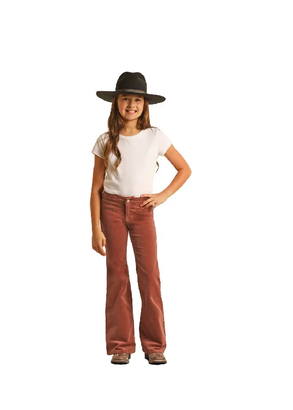 ChinosRock and Roll Cowgirl Girls Corduroy Button Flare Pants