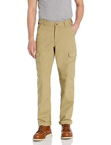 Striped PantsCarhartt 104205 Men's Flame Resistant Rugged Flex Relaxed Fit Canvas Cargo Work Pant