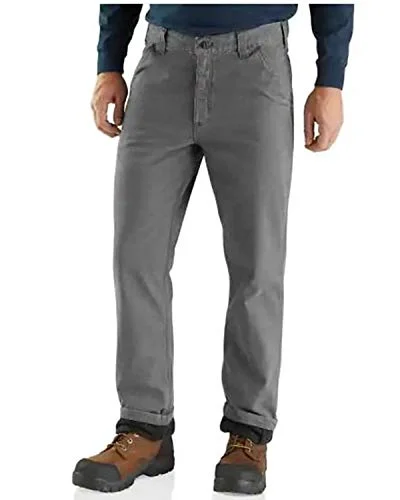 Cropped PantsCarhartt 103342 Men's Rugged Flex Relaxed Fit Canvas Flannel-Lined Utility Work Pant