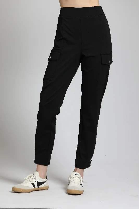 Printed PantsAPNY Ponte Pull-On Cargo Pant In Black