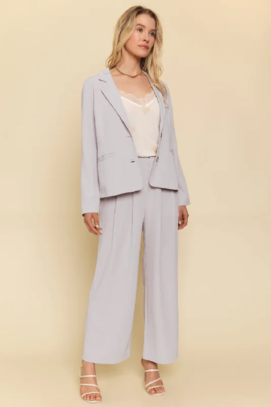 SlacksMystree Lilac Gray Wide Leg Pants