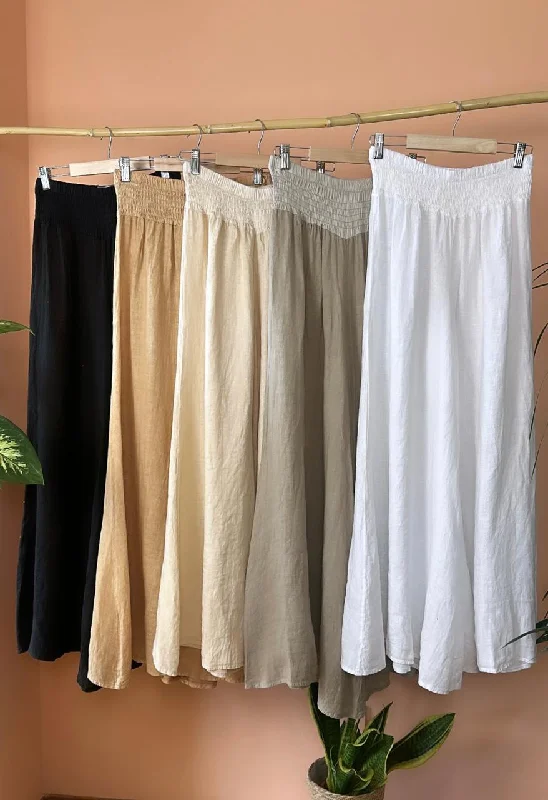 Riding PantsThe Wide Leg Linen Palazzo Pants