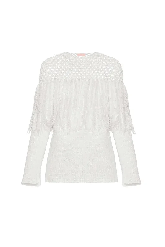 Knitted WinterKNITTED SWEATER WITH FRINGES