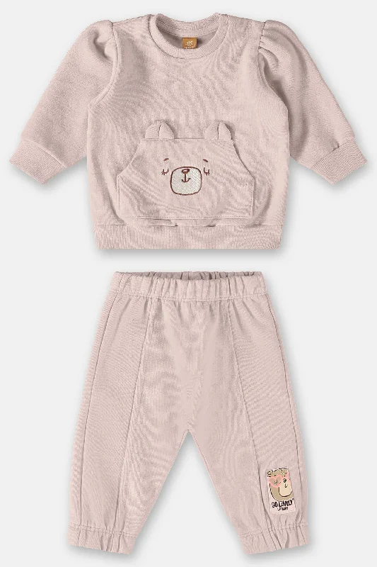 Cropped Pants2 Piece Girls Bear Top & Pants