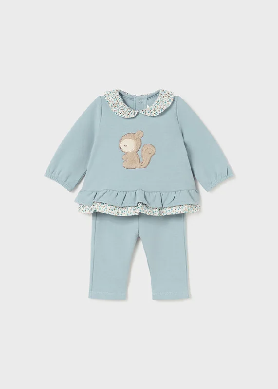 Patched Pants2 Piece Girls Squirrel Top & Pants