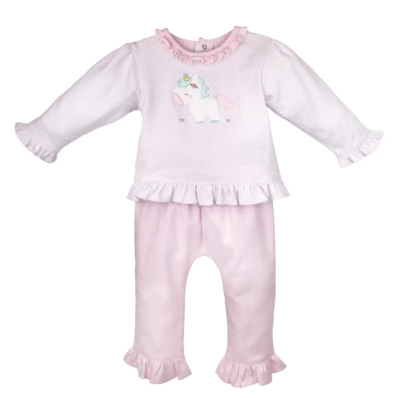 Ripped Jeans2 Piece Girls Unicorn Top & Pants