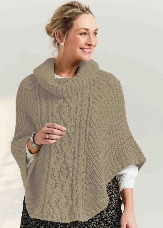 Knitted CardiganBlanche Cable Knit Poncho