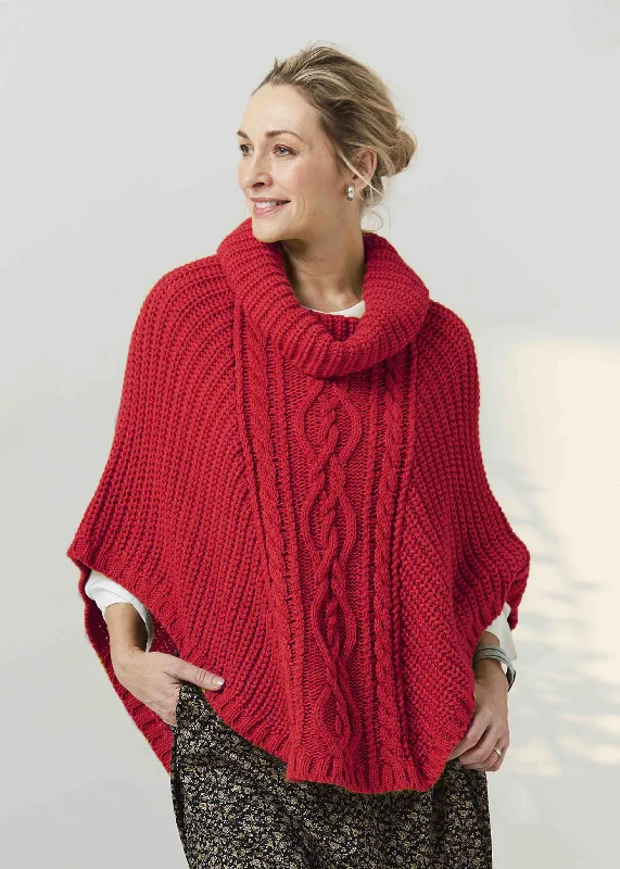 Knit Long SleeveBlanche Cable Knit Poncho