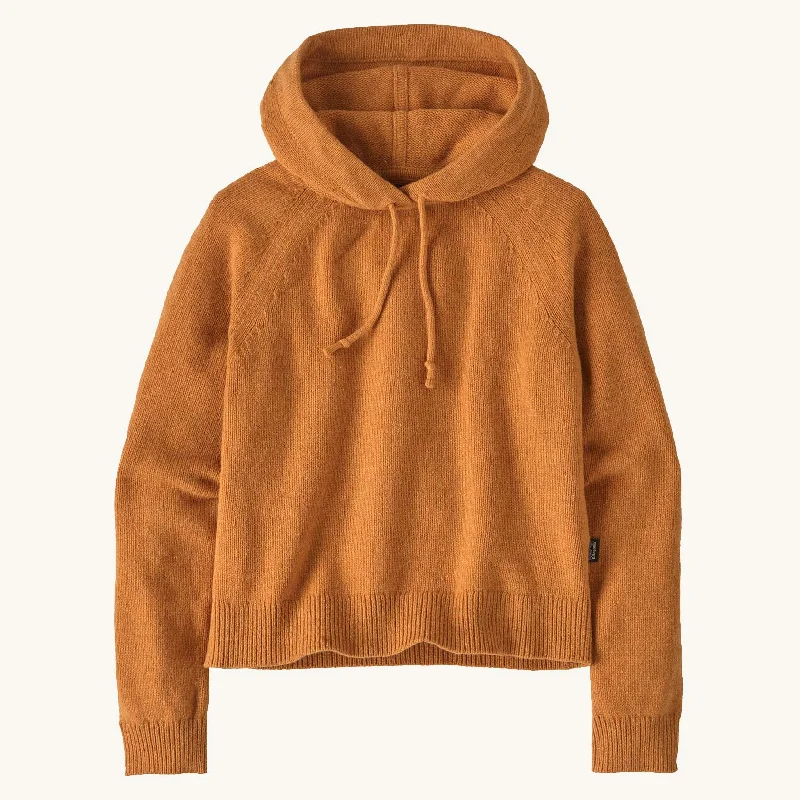 Knitted CasualPatagonia Women's Recycled Wool-Blend Hooded Sweater - Dried Mango